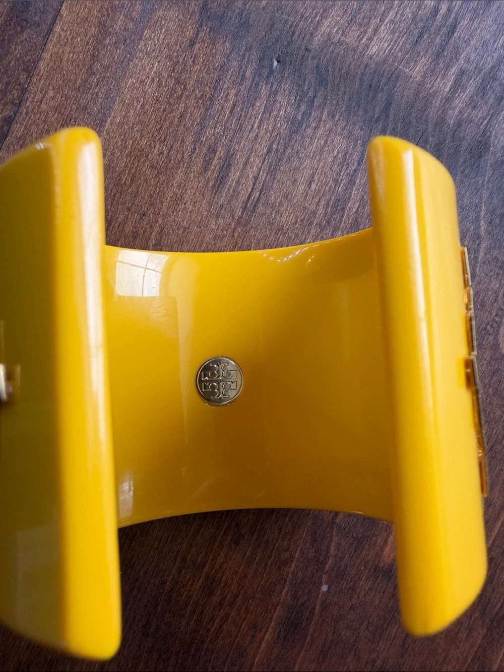 vintage Tory Burch Pierced T Resin Cuff Bracelet